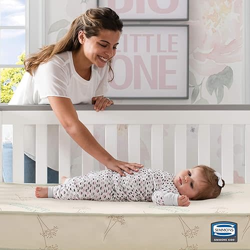 Simmons Kids SlumberTime Naturally 2-Stage Baby Crib Mattress & Toddler Mattress