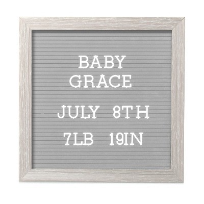 Pearhead Letterboard Set - 0, Light Grey, 10X10