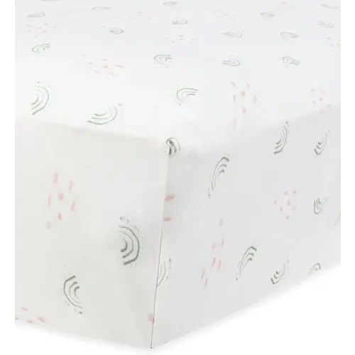 Organic Cotton Crib Sheet - Rainbow, 51" x 28"