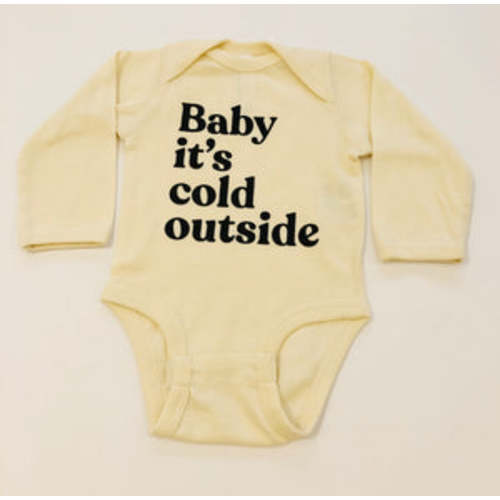 CREAM BABY IT’S COLD OUTSIDE BODYSUIT | littlelightcollective
