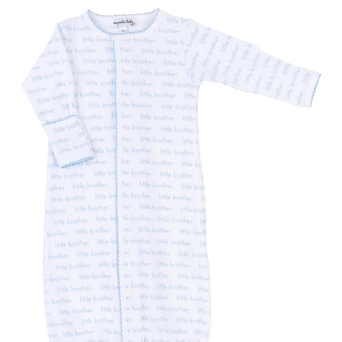 Magnolia Baby Boy Little Brother Print Converter - Pima Cotton
