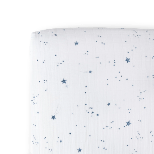 Cotton Muslin Crib Sheet - Shooting Stars