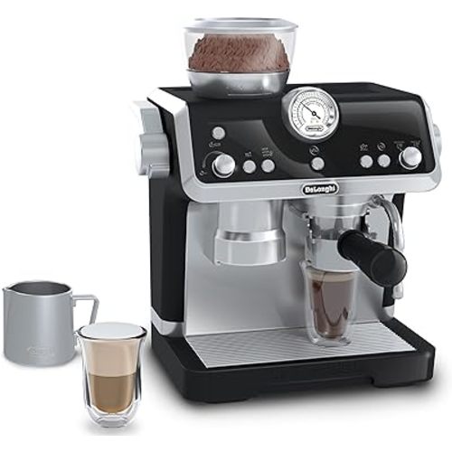 Casdon De'Longhi Toys - Barista Coffee Machine - Toy Kitchen Playset for Kids with Moving Parts, Realistic Sounds & Magic Coffee Reveal - For Children Aged 3+