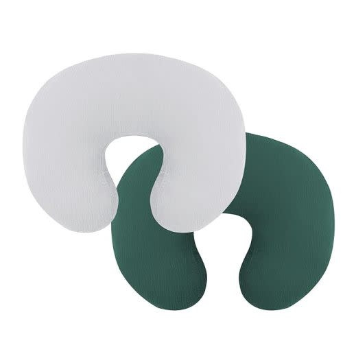 Muslin Nursing Pillow Cover, 2 Pack (Gray & Green)