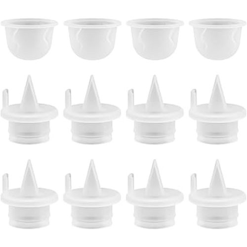 12pcs Replacement Breast Pump Parts for Baby Buddha, 8 Duckbill Valves & 4 Silicone Membrane Breast Pump Accessories for BabyBuddha Zoomee Z1/Z2 Motif Medical Twist (BPA Free & DEHP Free)