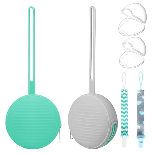 sopkdey Pacifier Case,Pacifier Holder Case/Pacifier Holder/BPA Free Traveling Baby Essentials Set