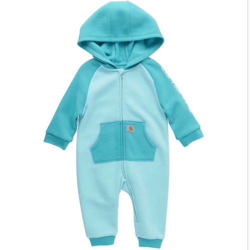 Girls' Long-Sleeve Fleece Zip Front Hooded Coverall (Infant)