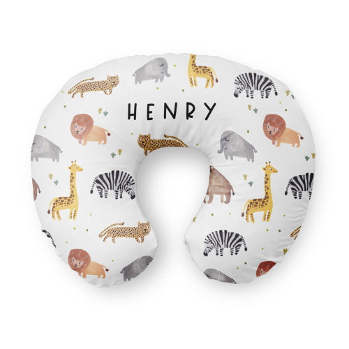 Personalized Nursing Pillow Covers | Safari Party