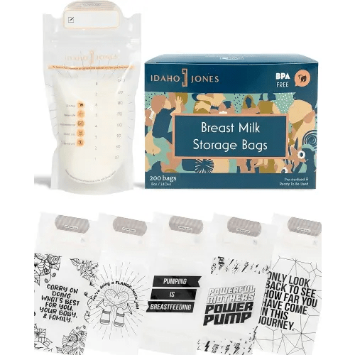 Breastmilk Storage Bags, Pump & Freeze Breast Milk, Bolsas de Leche Materna, Bolsitas de Almacenamiento - 8 Ounce, 200 Count