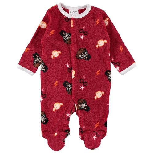 Harry Potter Unisex Baby Long Sleeve Footie Pajamas - Hogwarts House Mascot Print, Infant Gift