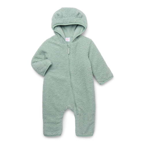 Wonder Nation Baby Teddy Fleece Pram with Hood, Sizes 0M-9M