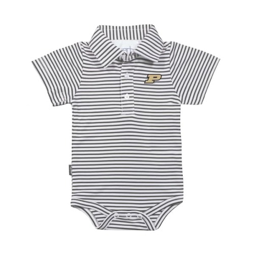 Purdue Boilermakers Garb Infant Carson Polo Bodysuit - Charcoal/White