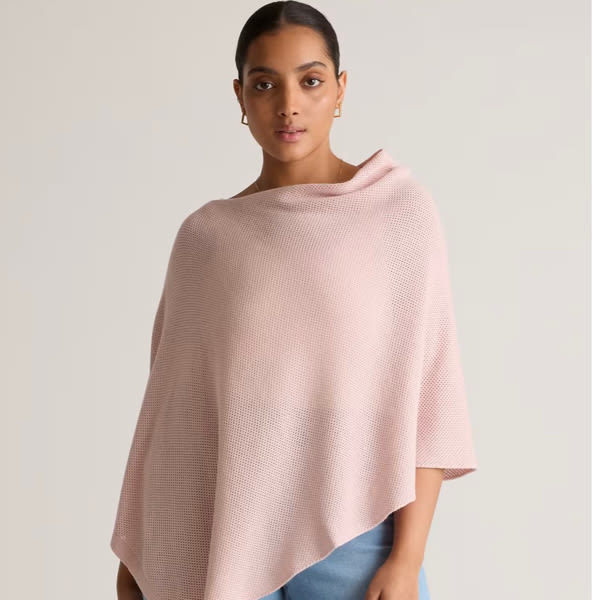Lightweight Cotton Cashmere Nursing Shawl in Sugar Stone