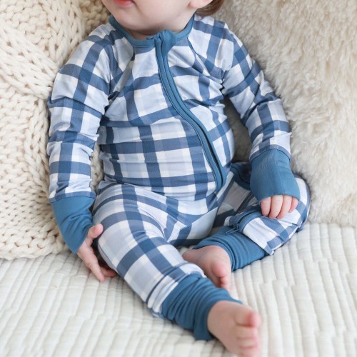 Paxtons Plaid Convertible Zip Romper (3-6M)