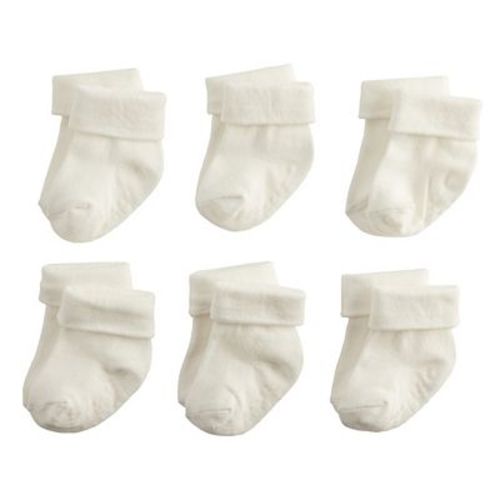 Baby / Toddler Jumping Beans® 6-Pack White Foldover Cuff Socks