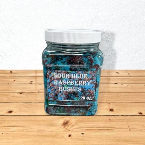 sour blue raspberry rushes | Maa's Treats and Treasures