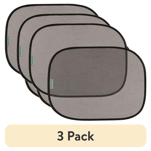 (3 pack) Dreambaby Insta-Cling Static Cling Car Window Shades, UPF 50+ Sun Protection, 2 Pack, Black L1203A