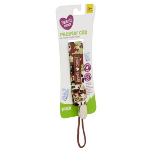Parent's Choice 0+ Months Camo Pacifier Clip, 1 Count