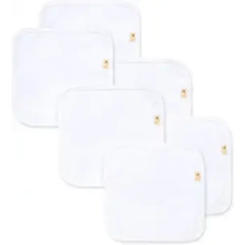 Burt's Bees Baby Washcloths, Absorbent Knit Terry, Super Soft 100% Organic Cotton - 6-Pack - Cloud White