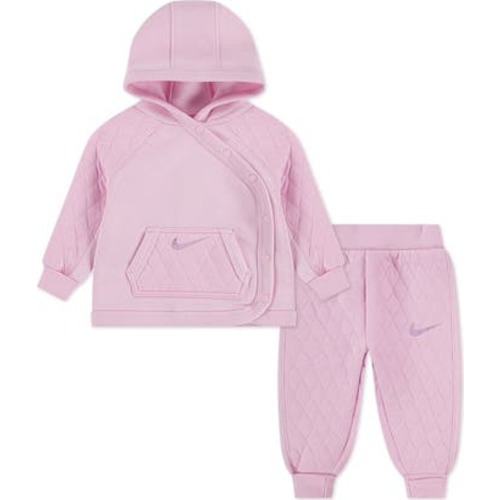 Readyset Quilted Snap-Up Hoodie & Joggers Set, 9M
