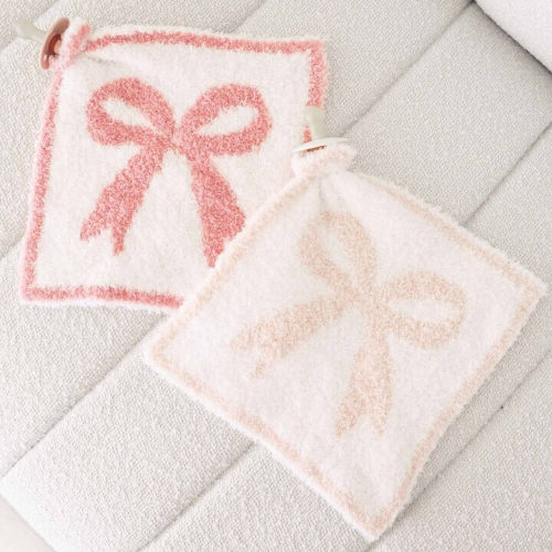 CuddleLane™ Luxe Lovey | Bows (Dark Pink)