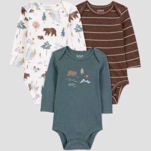 Carter's Just One You® Baby Boys' 3pk Forest Bodysuit - Green Newborn