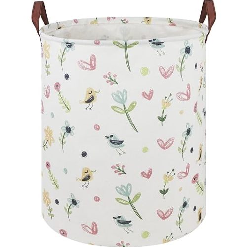 CLOCOR Kids Laundry Basket,Waterproof Baby Nursery Hamper,Collapsible Fabric Storage Container,Toys Bin,Room Decor,Gift Basket(Painting