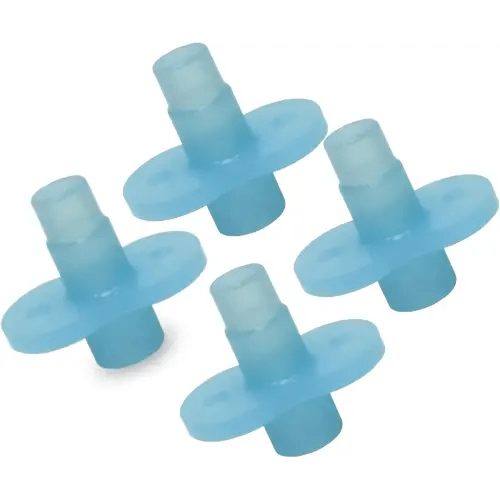 Soft Sip Baby Food Pouch Toppers - 100% Silicone, Dishwasher-Friendly and Mess-Free Feeding for Babies 6 Months+, Universal Fit for All Brands, Ideal for Chunky Meals, and Travel - Aqua Blue, 4 Packs