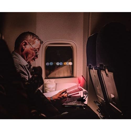 Hooga Red Book Light, Clip On 625nm LED Light for Reading in Bed, No Blue Light, Eye Care, Gift for Students, Kids, Travel, Nursing, Studying
