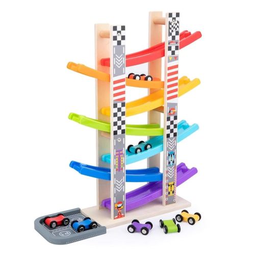 Amazon.com: Wood City Toddler Toys for 1 2 3 Years Old, Wooden Car Ramp Racer Toy Vehicle Set with 7 Mini Cars & Race Tracks, Montessori Toys Craft Gift for Toddlers Boys and Girls : Toys & Games