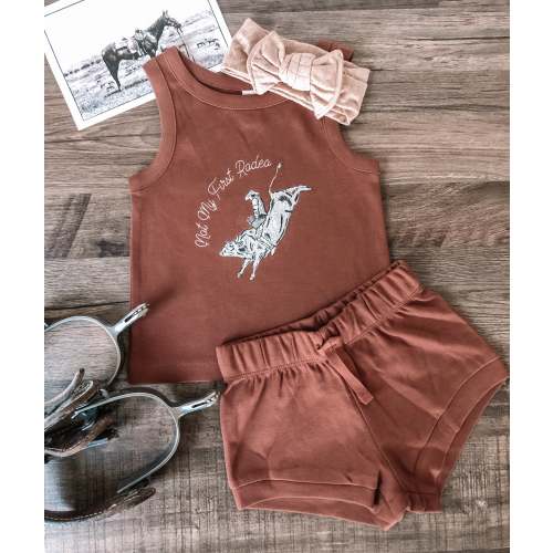 Not My First Rodeo Tank (Baby & Toddler) - Pecan