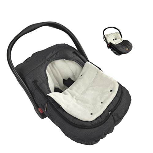 Car Seat Cover+Carseat Bunting Bag Intergrated into 1,Waterproof Anti-Cold Winter Bassinet Stroller Car seat Sleeping Bag for Infant,0-12M