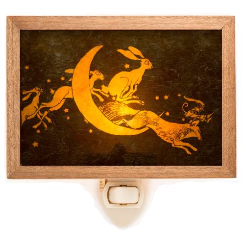 Handmade Mica Night Light: Moon Jumpers, Soft Glow Lighting