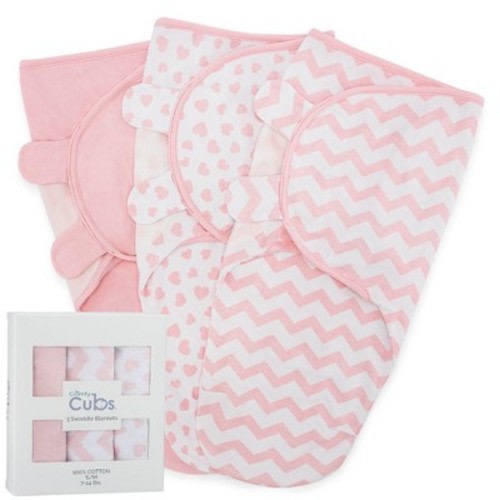 Swaddle Blankets for Baby Girl & Boy 3 Pack Sleep Sack Velcro by Comfy Cubs, Color: Pink, Size: small 0-3 months