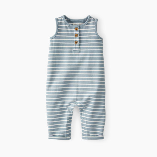 Carter's Little Planet Organic Cotton Terry Jumpsuit - Blue Stripes, 6 M