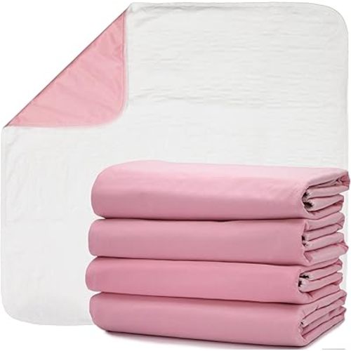 DMI Washable Underpads for Caregiving, Hospitals, Washable Pee Pads for Dogs, FSA & HSA Eligible, Bed Pads for Adults, Babies & Furniture, 34″x 36″, 4 Count (Pack of 1)