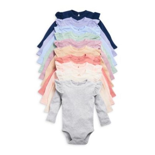 Girls' 10 Pack Long Sleeve Bodysuits - Baby