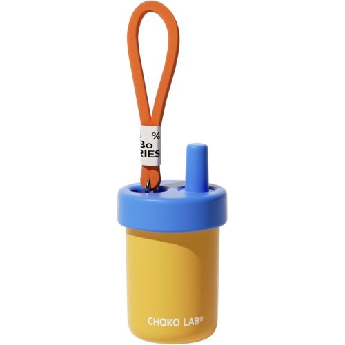 Kids Water Bottle with Carrying Rope and Straps | Vacuum Insulated Stainless Steel 16oz for School and Trvels | Two Travel Carrying Options | Duck egg yellow