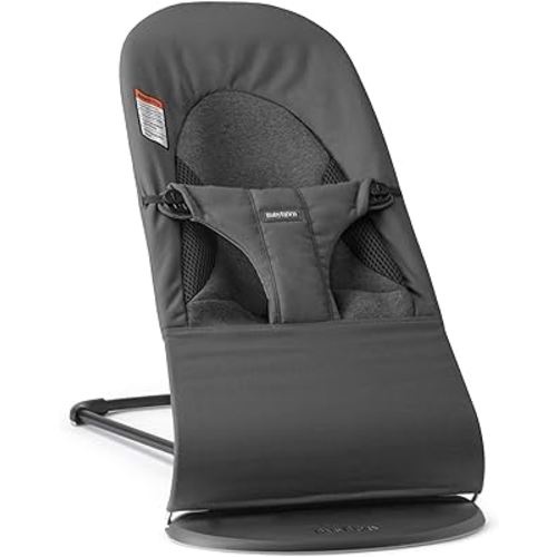 BabyBjörn Bouncer Balance Soft Woven/Jersey, Tri-Fabric, Dark Gray