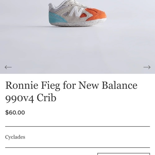 Ronnie Fieg for New Balance 990v4 Crib - Cyclades
