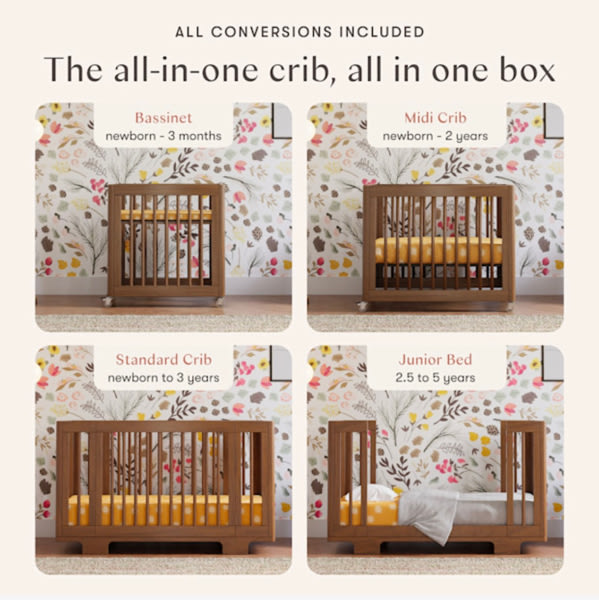 Yuzu 8-in-1 Convertible Crib & Bassinet | Babyletto