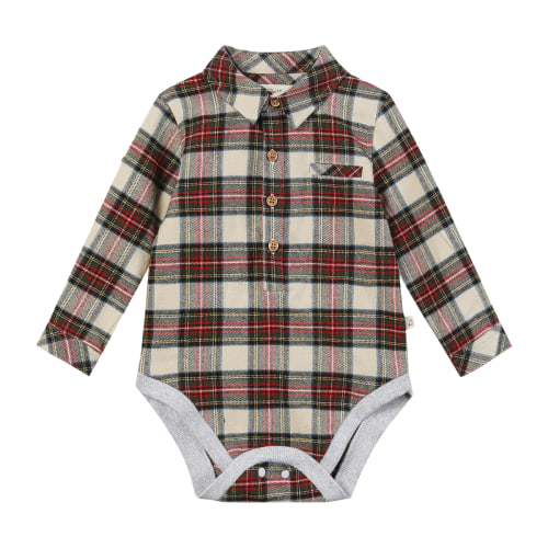 Me & Henry Jasper Woven Onesie – Hopscotch Kids