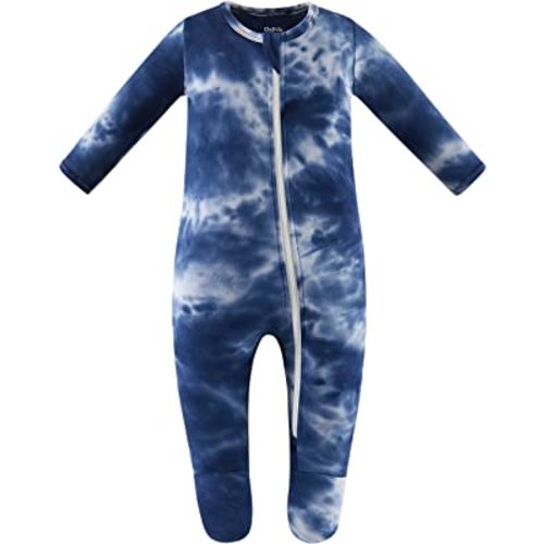 Owlivia Organic Cotton Baby Pajamas, Boys Girls Zip Front Sleep 'N Play, Footed Sleeper, Long Sleeve