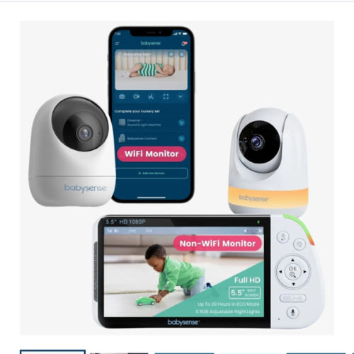 Babysense Full HD Baby Monitor with Camera and Audio & Bonus WiFi Secu