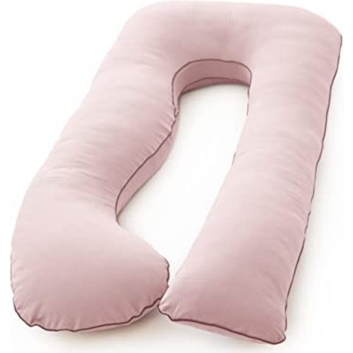 Pharmedoc Pregnancy Pillow, U-Shape Full Body Pillow and Maternity Support - Support for Back, HIPS, Legs, Belly for Pregnant Women (Cotton Candy)                 Pharmedoc Pregnancy Pillows, U-Shape Full Body Pillow – Cooling Cover Grey – Pregnancy Pillo