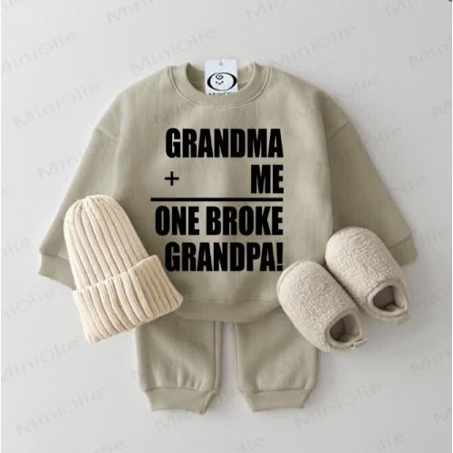 GRANDMA+ME&#x3D;ONE BROKE GRANDPA Baby 2-piece Set