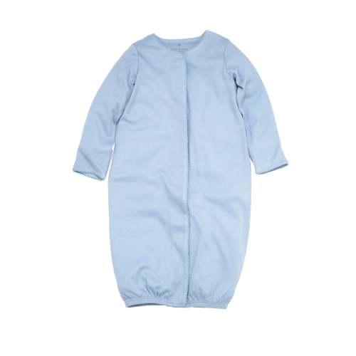 Organic Pima Baby Gown Blue