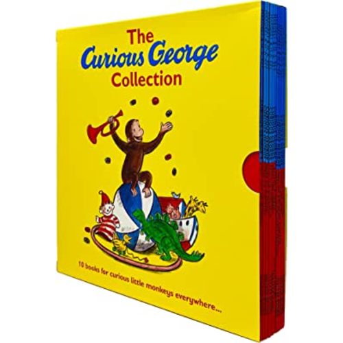 The Curious George Collection Series Books 1 - 10 Box Set by Margaret & H.A. Rey (Fire-fighters, Birthday Surprise, Dinosaur, Goes to the Zoo, Goes to a Chocolate Factory & MORE!)