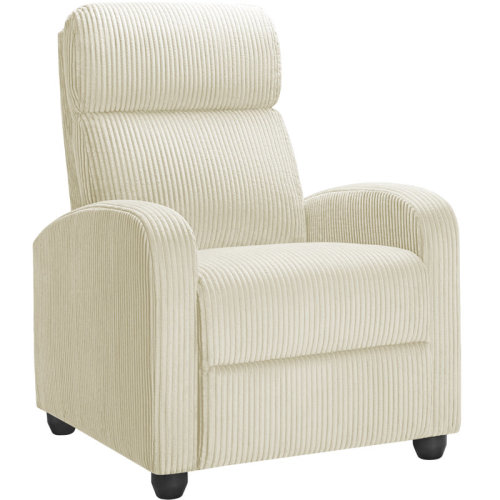 Ebern Designs Manual Recliner, Comfortable Corduroy Recliner with Upholstered Back and Seat Cushion & Reviews | Wayfair