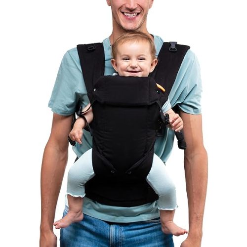Beco Gemini Baby Carrier Metro Black - Multi-Position Soft Structured Sling w/ Adjustable Straps & Comfort Padding for Infant/Toddler Hip Support